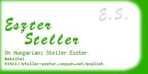 eszter steller business card